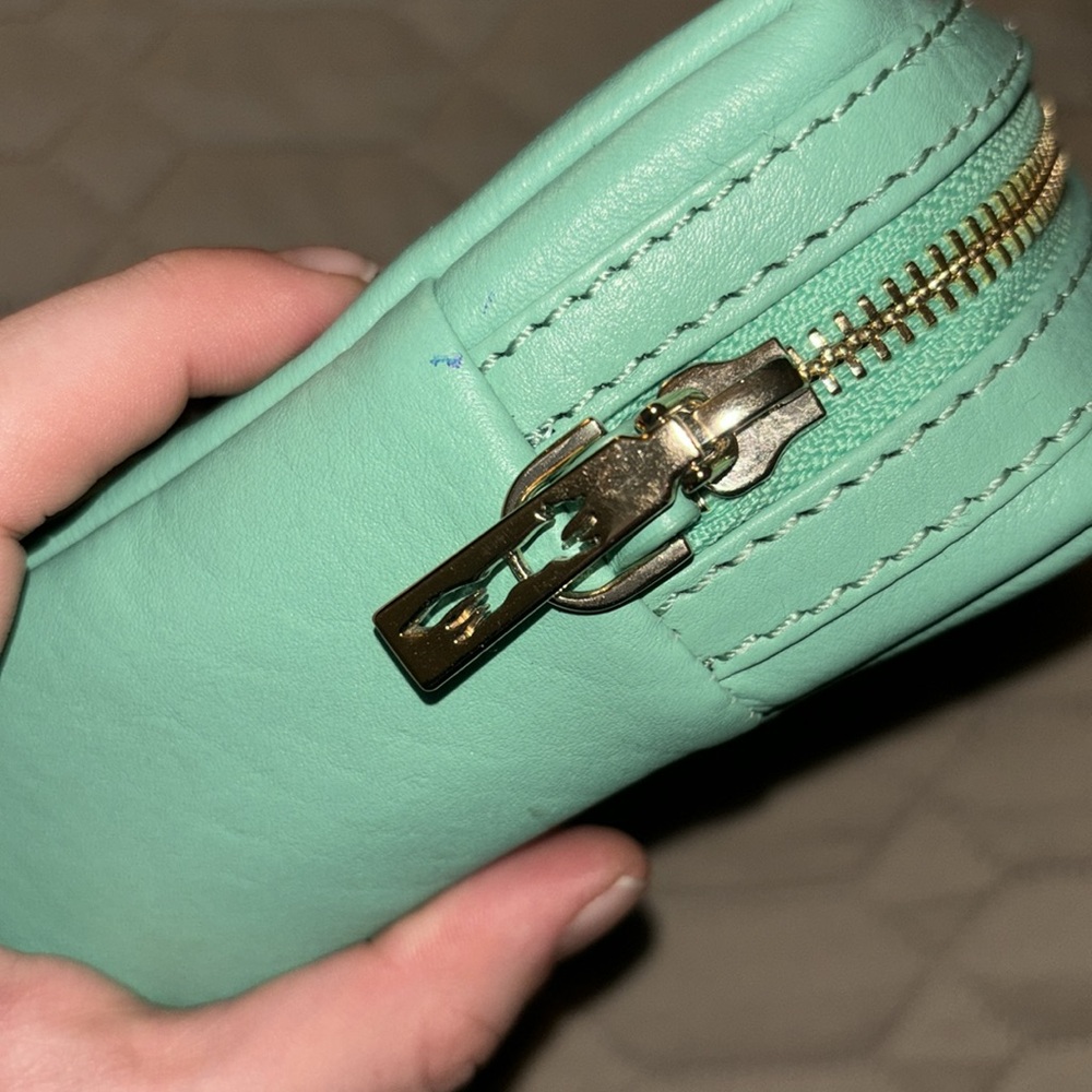 🐬 {PRICE FIRM} Paul Costelloe MAYO Leather Crossbody Bag ~ Mint Green - Picture 8 of 9